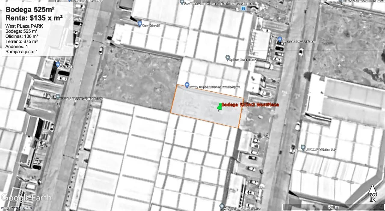 Bodega 550m2 West Plaza Park en Renta