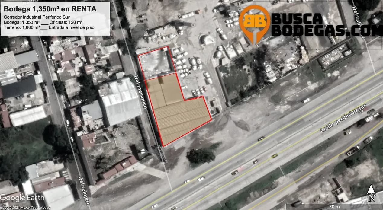 Bodega Industrial 1350m² sobre Periferco Sur - artesanos