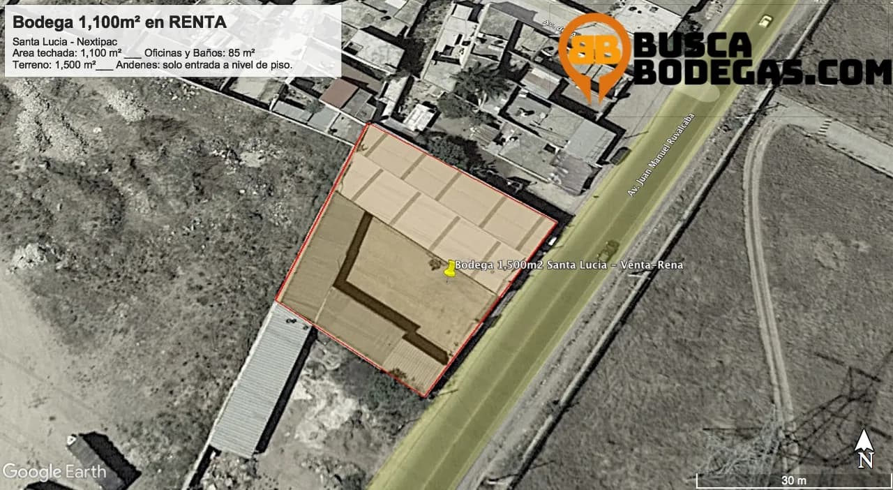 Bodega en VENTA o RENTA 1,500m2 en Santa Lucia, Zapopan