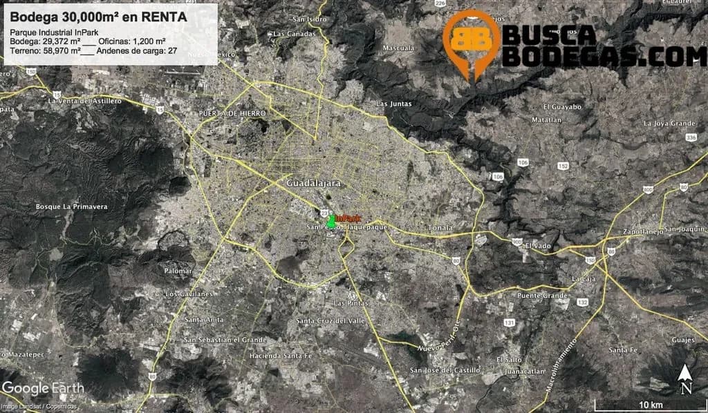 Bodega en Renta 1,200m2 Zona Industrial GDL con Mezzanine y Andén de Carga - Alamo Industrial 1