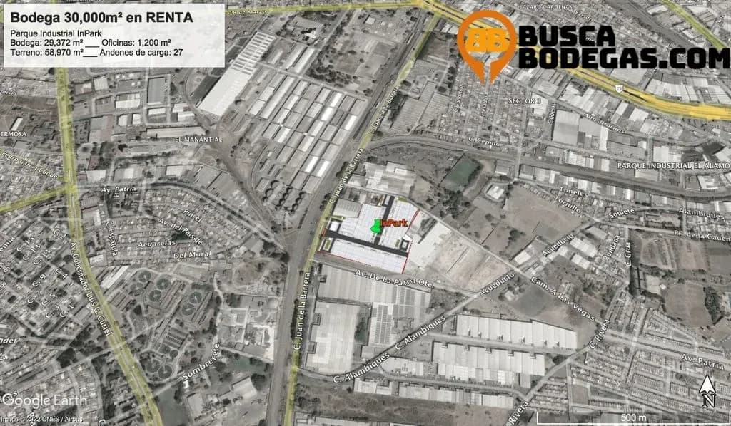 Bodega en Renta 1,200m2 Zona Industrial GDL con Mezzanine y Andén de Carga - Alamo Industrial 3